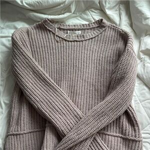 Aeropostale Women's Knit Sweater in Taupe